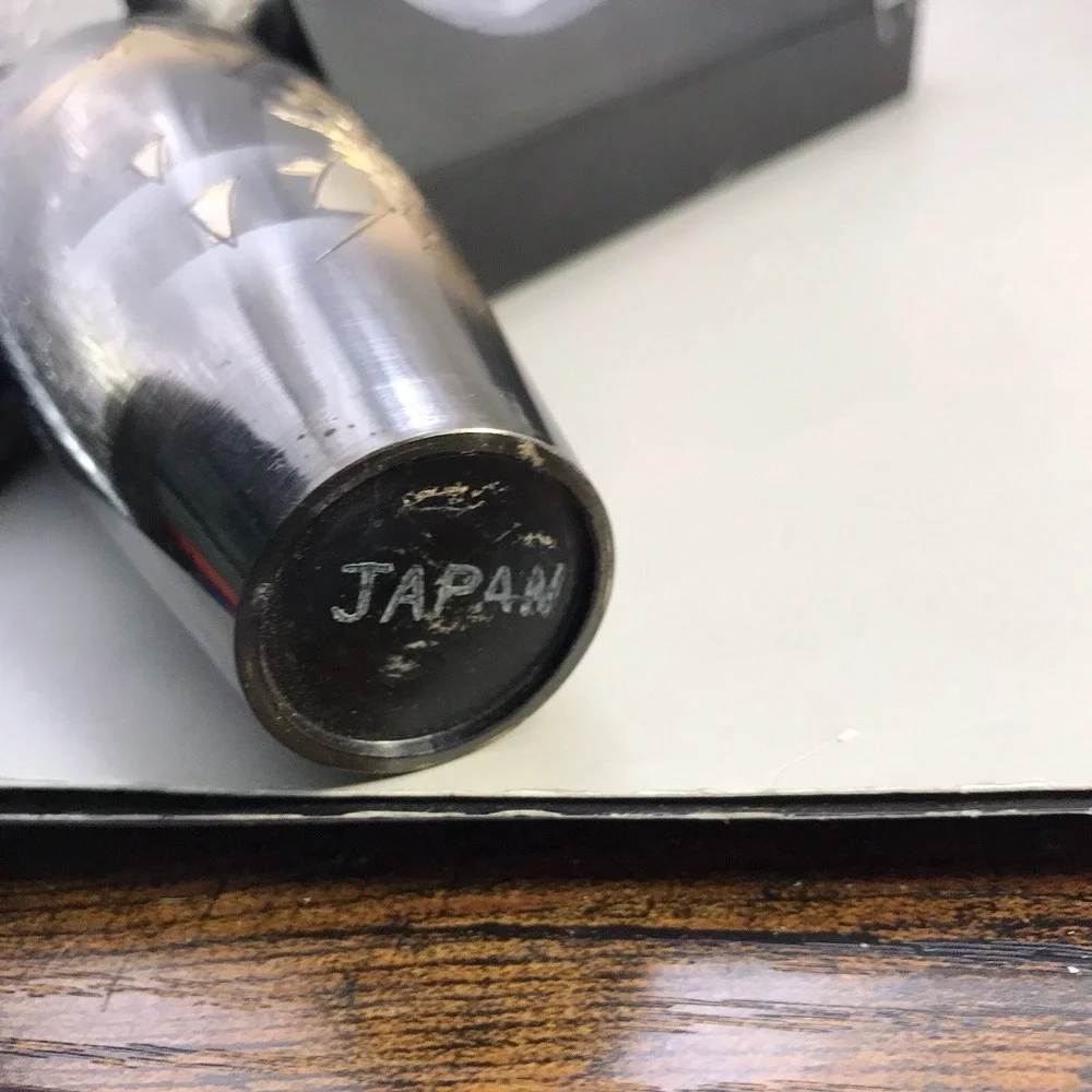 VTG Etched Mixed Metal Japaneses Vase 5